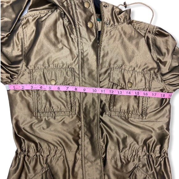 Lauren Ralph Lauren Bronze Metallic Utility Jacket - Picture 6 of 9